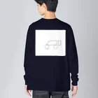 はやかわのおそらく車(大型) ビッグシルエットロングスリーブTシャツ