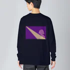 liKe meの月明かりビッグシルエットロンT　パープル Big Long Sleeve T-Shirt