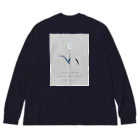 rilybiiの* powder snow antique blue ビッグシルエットロングスリーブTシャツ