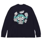 FooDeeのburgerビッグシルエットLS Tee Big Long Sleeve T-Shirt