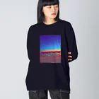 わらしゃんどの夕暮れ ビッグシルエットロングスリーブTシャツ