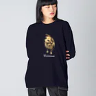 喫茶・シャム猫のviviannaさん　フォント違いver. ビッグシルエットロングスリーブTシャツ