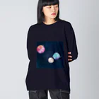 Apricot_taruの綺麗な宇宙 ビッグシルエットロングスリーブTシャツ