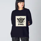 kotpopのOwl and knowledge ビッグシルエットロングスリーブTシャツ