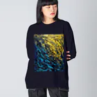 T.A.G テクスチャーアート 立体感 質感 カラフル 色彩 色合い 抽象 アブストラクト パワー エネルギー 波動 絶望 kawaiiのRebellion Big Long Sleeve T-Shirt