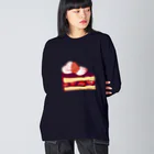 NIKORASU GOのショートケーキ ビッグシルエットロングスリーブTシャツ