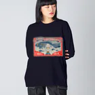 金星灯百貨店の白猫印の宇宙食　おさかな味 Big Long Sleeve T-Shirt