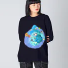 miku'ꜱGallery星猫の魔法少女ゆるmiku with 使い魔にゃんズ Big Long Sleeve T-Shirt