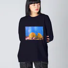 kunisakiokosunjarのおしり岩 ビッグシルエットロングスリーブTシャツ