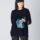 Qoocanのmy friend  ビッグシルエットロングスリーブTシャツ