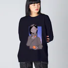 たいぼくの冬だからみかん剥くね ビッグシルエットロングスリーブTシャツ