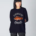 猫と釣り人のKASAGO_EB_2CW ビッグシルエットロングスリーブTシャツ