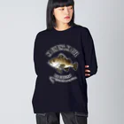 猫と釣り人のMEBARU_EB_1CW ビッグシルエットロングスリーブTシャツ