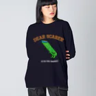 シマチャンカンパニーのししおどしくん カレッジロゴ ビッグシルエットロングスリーブTシャツ