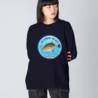 猫と釣り人のUMAZURAHAGI_2R ビッグシルエットロングスリーブTシャツ