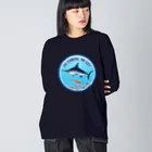 猫と釣り人のKUROKAJIKI_2R ビッグシルエットロングスリーブTシャツ