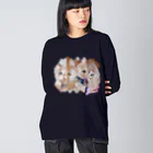 羊毛けだまkanaのいざないの蝶々シリーズ01 Big Long Sleeve T-Shirt