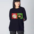 やまやのきつね&たぬき ビッグシルエットロングスリーブTシャツ