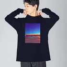 わらしゃんどの夕暮れ ビッグシルエットロングスリーブTシャツ