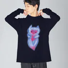 うみのいきもの・もりのいきものやさんのクリオネちゃんハート Big Long Sleeve T-Shirt