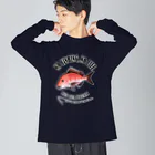 猫と釣り人のMADAI_EB_1CW ビッグシルエットロングスリーブTシャツ