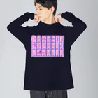 LalaHangeulのハングル母音とローマ字の対応表 Big Long Sleeve T-Shirt