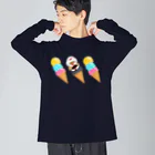 Lily bird（リリーバード）のアイスと文鳥ず① Big Long Sleeve T-Shirt