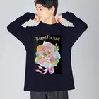 Ａｔｅｌｉｅｒ　Ｈｅｕｒｅｕｘのしあわせのねこの花束 Big Long Sleeve T-Shirt