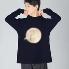 まるくの満月猫 Big Long Sleeve T-Shirt