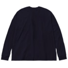LalaHangeulのGhost Shark バックプリント Big Long Sleeve T-Shirt