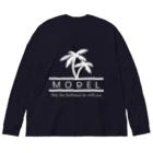 MODELjapanのMODEL オリジナルロゴパーム ビッグシルエットロングスリーブTシャツ