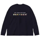 まる工房の干支・七福神まんまる辰が勢ぞろい Big Long Sleeve T-Shirt