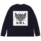 kotpopのOwl in the forest ビッグシルエットロングスリーブTシャツ