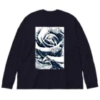 MomenTees ANNEXの浮世の薔薇 ビッグシルエットロングスリーブTシャツ