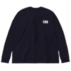 ワンコと遊ぶ人犬求所のぽるボーダー白文字 Big Long Sleeve T-Shirt