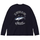 猫と釣り人のKATSUO_EB_1CW ビッグシルエットロングスリーブTシャツ