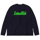 【Zebra channel 公式SHOP】 しまうま工房のZebraMan （諏訪山.ver） Big Long Sleeve T-Shirt