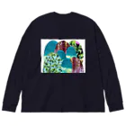 水彩屋のアースカラー🏔️マウンテン Big Long Sleeve T-Shirt