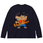 mincruのHALLOWEEN_オオカミ男 Big Long Sleeve T-Shirt