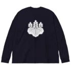 戦国神社 -戦国グッズ専門店-の豊臣秀吉/太閤/五七の桐/ホワイト Big Long Sleeve T-Shirt