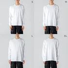 万福遐福商店の猫ちゃんロゴシリーズ Big Long Sleeve T-Shirt: model wear (male)