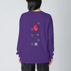 CARPE DIEMの安全ピンハート Big Long Sleeve T-Shirt