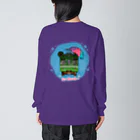 Train Kids! SOUVENIR SHOPのカエル電車「 雨♪」 Big Long Sleeve T-Shirt