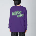 liKe meのlike me big rogo　ロンT ビッグシルエットロングスリーブTシャツ