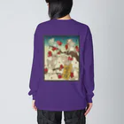 MIKAERUの花札 爬虫類 (バックプリント) Big Long Sleeve T-Shirt