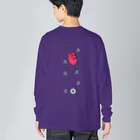 CARPE DIEMの安全ピンハート Big Long Sleeve T-Shirt