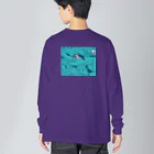 ナイロドノのぎゅうぎゅうオオサンショウウオ　ブルー Big Long Sleeve T-Shirt