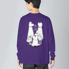 he bi ku chiのおばけうさちゃんず（バックプリント） ビッグシルエットロングスリーブTシャツ