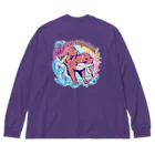 カワウソとフルーツの𝙎𝙩𝙧𝙚𝙚𝙩 𝙆𝙖𝙬𝙖𝙪𝙨𝙤 - 𝙎𝙥𝙡𝙖𝙨𝙝 - ビッグシルエットロングスリーブTシャツ