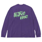 liKe meのlike me big rogo　ロンT ビッグシルエットロングスリーブTシャツ